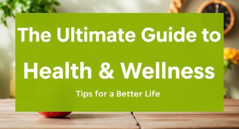 The Ultimate Guide to Health & Wellness: Tips for a Better Life